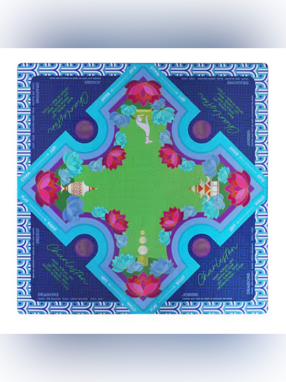 NWT Jonathan Adler Mahjong Mat with Matching Canvas Carrying Bag Tote